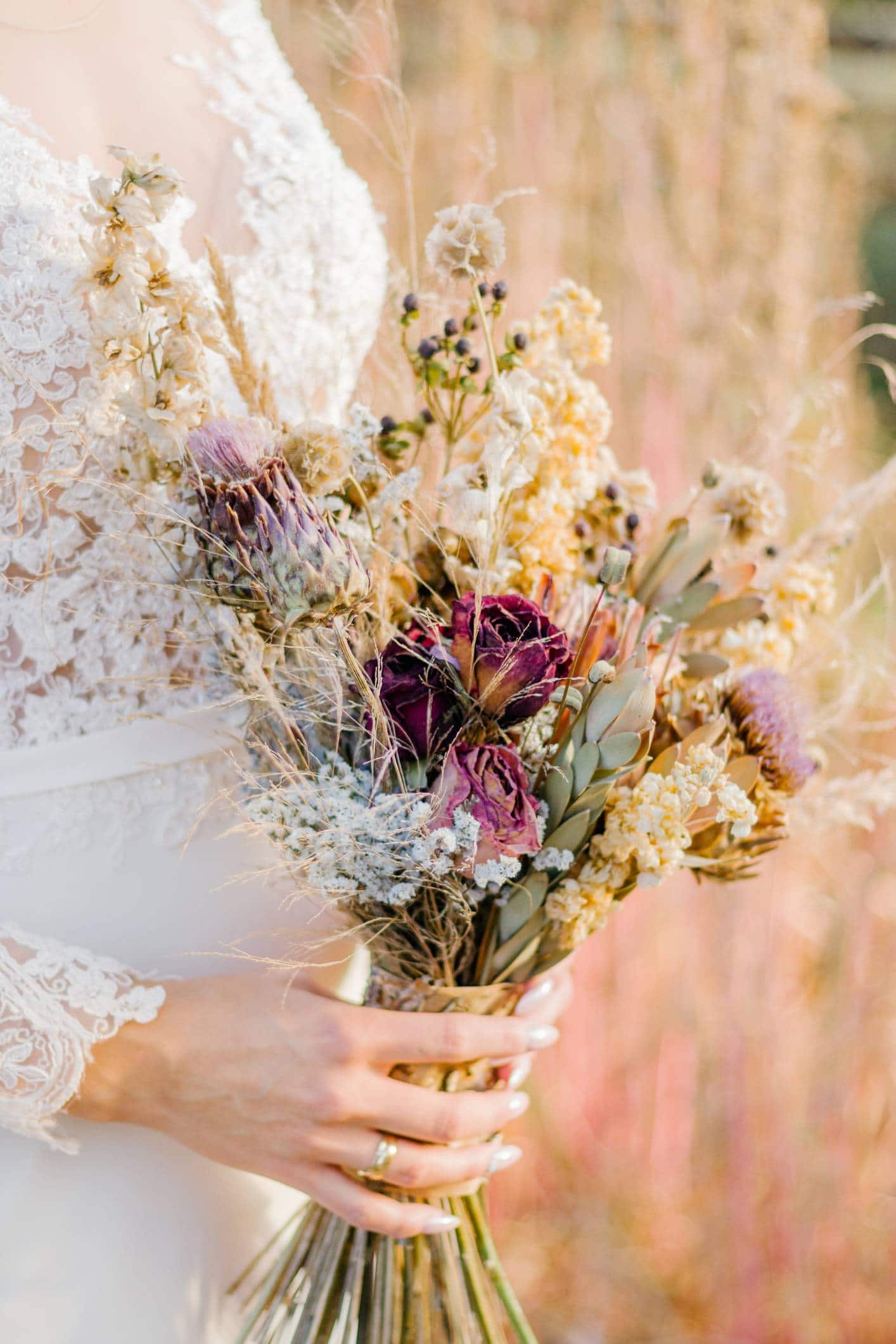 bouquet de fleurs séchées